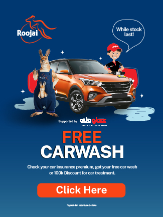 Receive a free Autoglaze voucher worth IDR 100,000 by getting car insurance quotation online at roojai.co.id